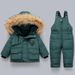 Moeder & Kinderen Overalls Verdikt Jongens en Meisjes Premium Winter Kinder Sneeuwpakset - Geïsoleerde Overalls met Capuchon Voor Jongens en Meisjes (1-5 Jaar)_voghion.com