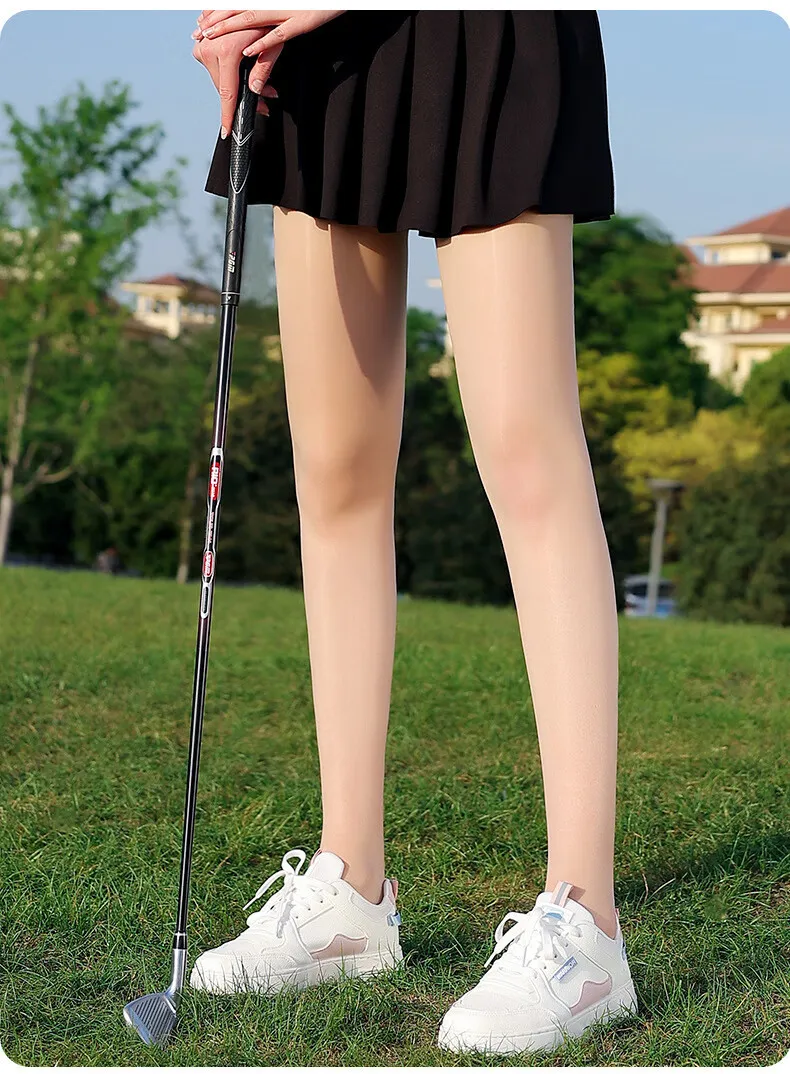 Summer bottoming horse oil stockings women's outdoor golf thin leg silk stockings sunscreen light leg pantyhose_voghion.com