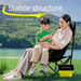 Xiaomo Outdoor Backrest Heightened Moon Camping Folding Stool Portable Reclining Fishing Chair Black_voghion.com