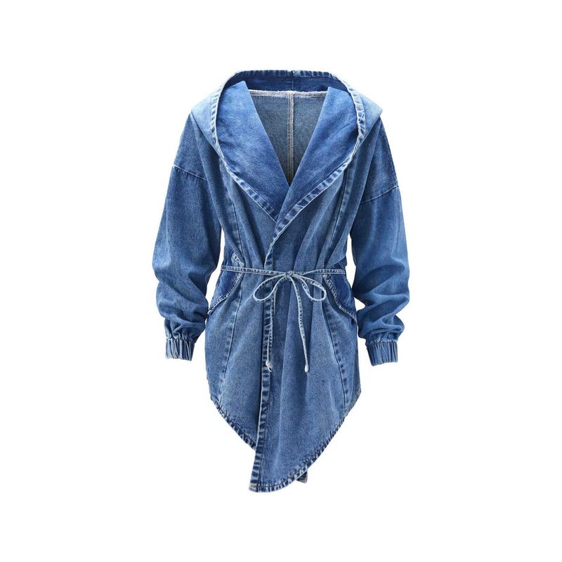 Abbigliamento da donna, primavera e autunno, nuovo, giacca a vento in denim a maniche lunghe, giacca da donna in denim, cardigan di media lunghezza, mantella 6331_voghion.com