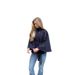 Cappotto a mantella da donna a maniche lunghe in simil-lana – Giacca oversize con colletto a revers, cintura annodata, per autunno e inverno (blu navy, grigio)_voghion.com