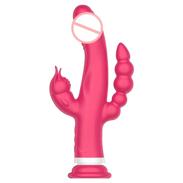 Bulk Price Realistic Strong Rabbit Vibrator 10 Speeds Mode Three Motors Sex Toy Dildo For Women And Couples Adult Product_voghion.com