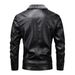 Men's jacket with fleece thickened simple fur one large size leather coat_voghion.com