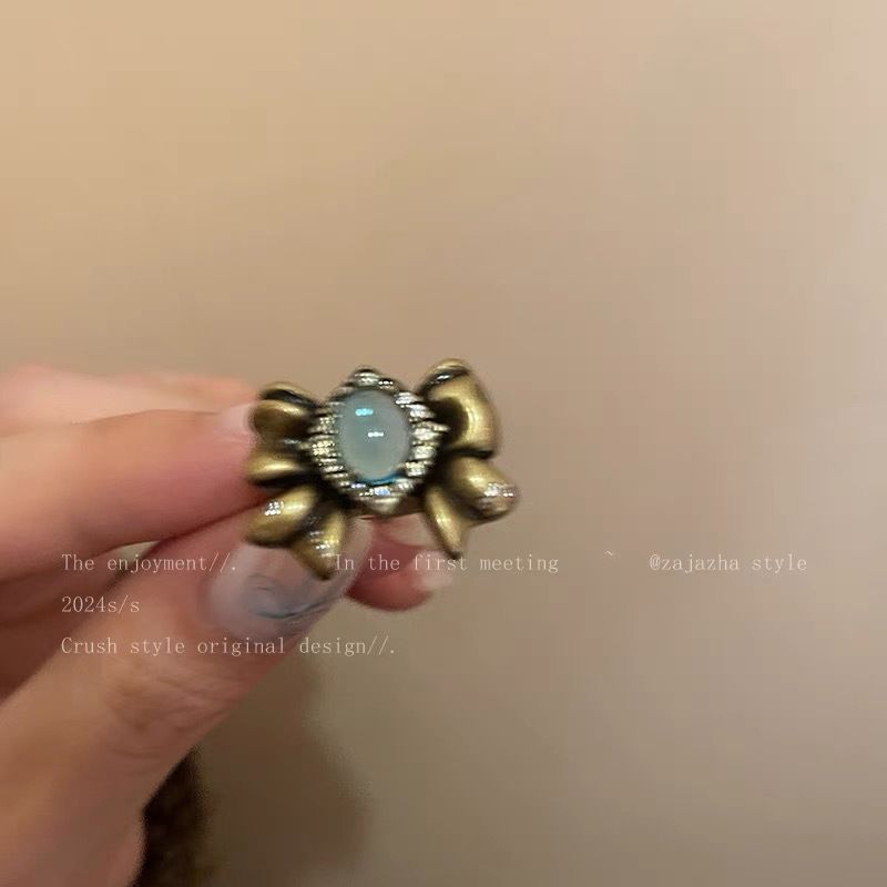 Vintage Bow 2024 New Autumn/winter Style Exquisite Luxury Fashion High End Versatile Ring_voghion.com