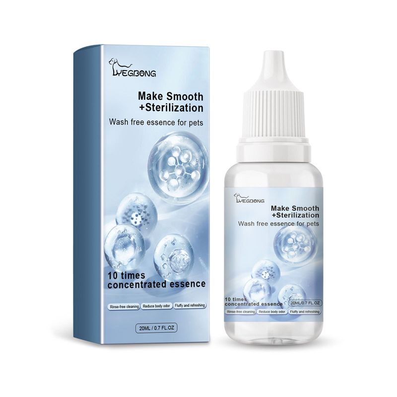 Essence sans lavage pour animaux de compagnie, déodorant sans eau pour chats et chiens, nettoyant et adoucissant pour les cheveux, laissant un parfum_voghion.com