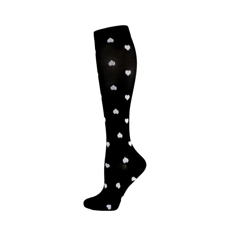 Summer sports compression socks Athletic socks stretch socks black and white stockings for men and women pressure socks_voghion.com