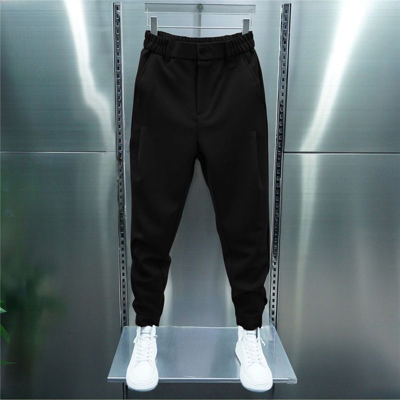 Herrenbekleidung Herrenhose mit Klettverschluss Locker sitzende Herrenhose Netzrote Haremshose Neun-Punkt-Freizeithose_voghion.com