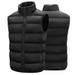 Men's Quilted Puffer Vest - Trendy Lightweight Winter Sleeveless Jacket With Stand Collar (Grey/Black/Army Green/Navy) - Oversized Fit For Layering_voghion.com