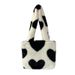 Autumn Winter Furry Women's 2023 New Ins Korean Version Cute Plush Tote Soft Girl Shoulder Bag_voghion.com