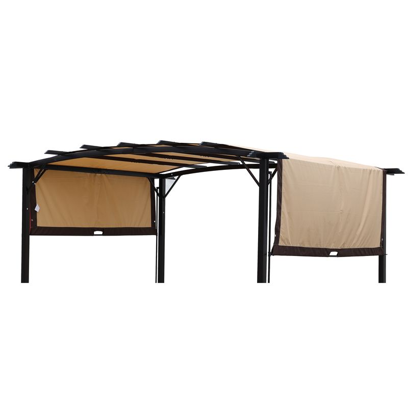 Universal Canopy Cover Replacement for 12x9 Ft Curved Outdoor Pergola Structure_voghion.com