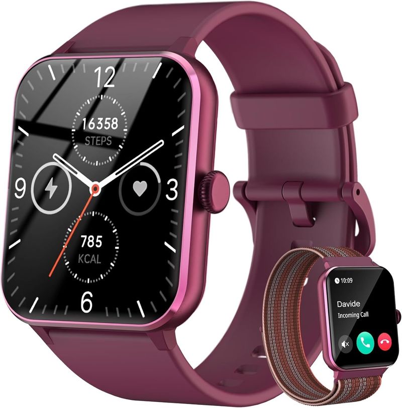 Frauen Alexa Smart Watch Fitness Bluetooth Anruf Uhr für Android IPhone Samsung_voghion.com