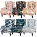 Elastic Wingback Chair Slipcover - Vintage European Style Stretch Sofa Cover For Single Armchair, Full Coverage Anti-Slip Fitting_voghion.com