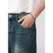 MTLCLOTHES menswear | Short en jean rétro ample en détresse pour hommes pantalon à cinq points_voghion.com