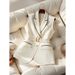 Women's Clothing White Suit Vest For Women, Good Looking For Early Autumn, Age Reducing Waist Vest Top_voghion.com