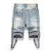 Trendy Loose Straight Multi-Pocket Cargohose mit Kordelzugverzierung Herren-Jeansshorts_voghion.com