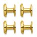 Kelly Waters Gold-plated Florentine Beaded Four Piece Tuxedo Studs Set_voghion.com
