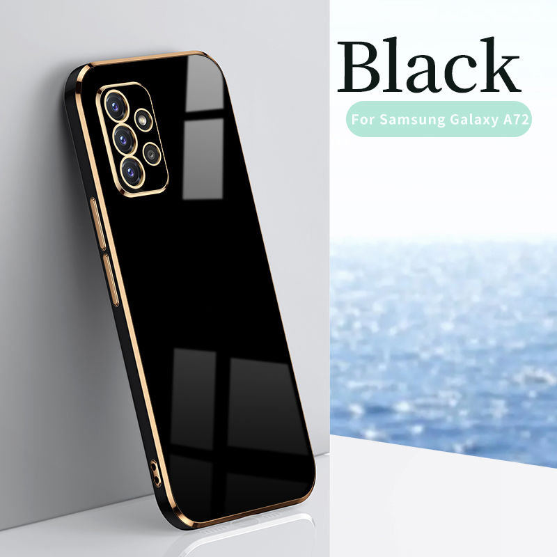 Για Samsung Galaxy A52 A52S Θήκη Επιμετάλλωση Δαχτυλίδι Θήκη τηλεφώνου Για Samsung A52 S A 52 52S 5G Luxury Straight Edge κάλυμμα_voghion.com