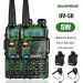 2pcs Baofeng UV 5R Walkie-talkie Long Range 5W Power Camouflage UV-5R Remote Dual Band VHF UHF Ham Radio Communicator_voghion.com