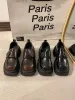 Damen Derby Schuhe All Match Britischer Stil Wollmantel Mit Pelz Clogs Plateau Herbst Schwarz Flach Leder Anti Rutsch Reptil_voghion.com