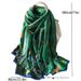 Sciarpa vintage boho con stampa di piume di pavone verde da donna, casual, antivento, da viaggio, da spiaggia_voghion.com