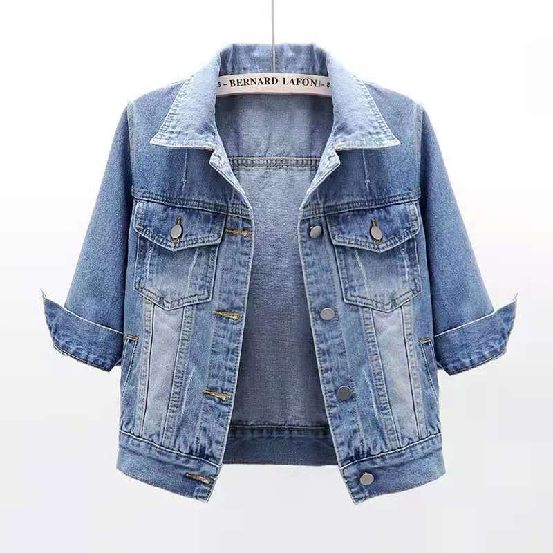 Femmes Denim Veste Printemps Automne Manteau Court Rose Jean Vestes Casual Tops Violet Jaune Blanc Lâche Tops Dame Survêtement_voghion.com