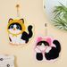 Lillian Nuovo Asciugamano Gatto Carino da Appendere in Pile Corallo per Bagno, Fazzoletto per Bambini, Assorbente, Asciugatura Rapida_voghion.com