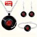A Set Of Four Simple Fashion Jewelry Sets, Vinyl Record Pendant Necklace, Matching Earrings And Bracelet._voghion.com