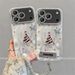 Étui de téléphone TechGlobe compatible avec chaînette de suspension pour iPhone 17 Pro Max, protection intégrale, antichoc, motif sapin de Noël 3D_voghion.com
