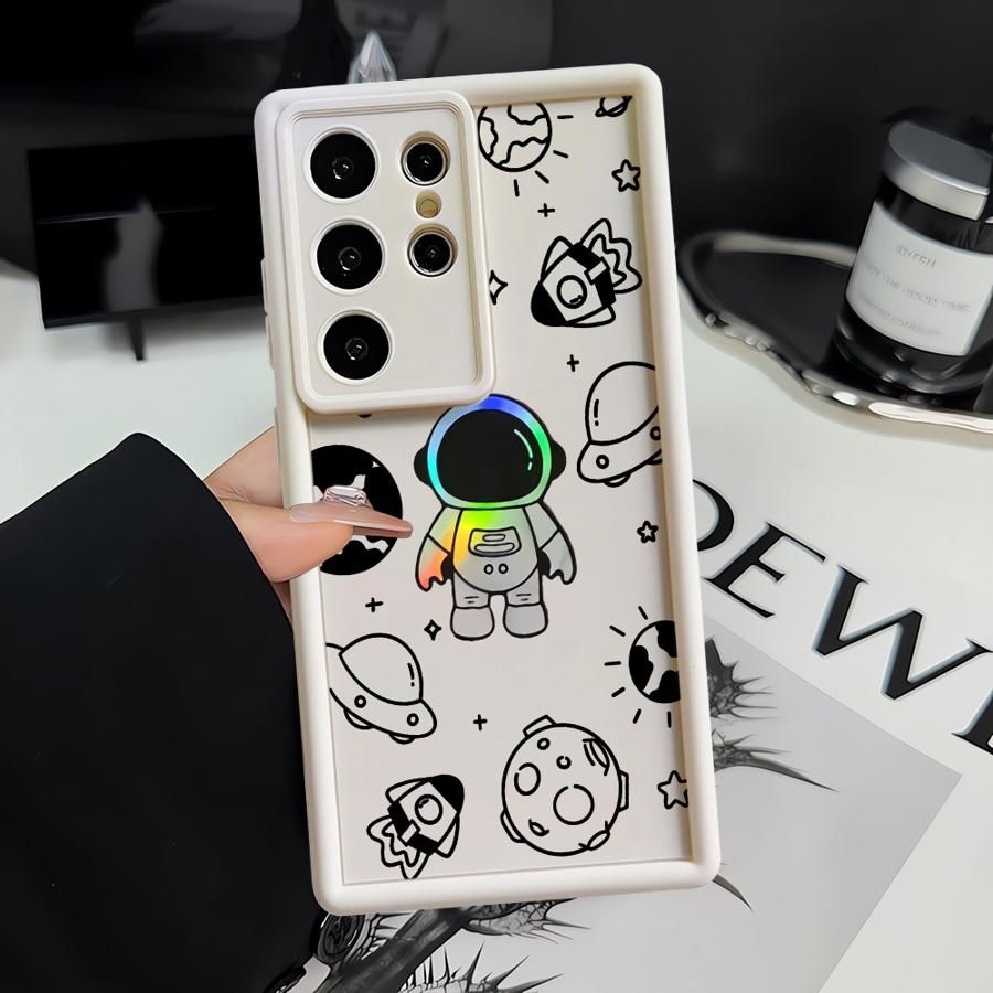 Phone Case For Samsung Galaxy S25 Ultra S24 S22 Plus S23Ultra S20 FE S21 ShockProof Cover Funda Astronaut_voghion.com