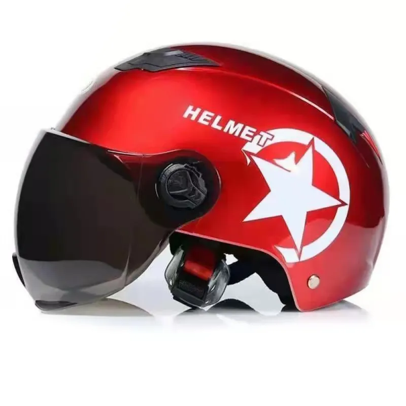 Näokiiver Mootorratta avatud kahe objektiiviga visiirid Mehed Naiste Suvine Elektriline Jalgrattakiiver Roller Mootor Moto Bike Kiivrid_voghion.com
