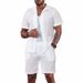 Completo estivo da uomo con camicia e pantaloncini trasparenti hawaiani da spiaggia, dal design esagerato e nuovo_voghion.com