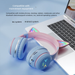 Cuffie da gioco Bluetooth over-ear per telefono cellulare, wireless, con bassi profondi, copertura completa, orecchie di gatto_voghion.com