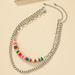 European And American Cross-Border INS Minimalist Style Colorful Beaded Necklace For Women With Unique Design Sense,_voghion.com