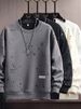 Heren casual pullover sweatshirt lange mouwen ronde hals grafische print losse pasvorm urban streetwear (grijs/zwart/wit/beige)_voghion.com