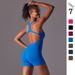 New Style Tight-Fitting Solid Color With Beautiful Back Design, Seamless And Breathable One-Piece Yoga Suit_voghion.com