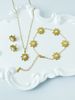 Set di orecchini con ciondolo a forma di girasole, collana di perle, bracciale e orecchini in titanio di alta qualità, nuovo e alla moda, per donna, versatile_voghion.com