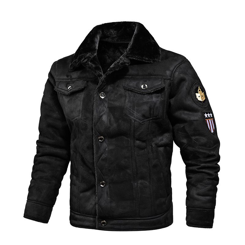 Men's Clothing new autumn and winter men's fur integrated plus plush fur workwear casual men's jacket factory wholesale_voghion.com