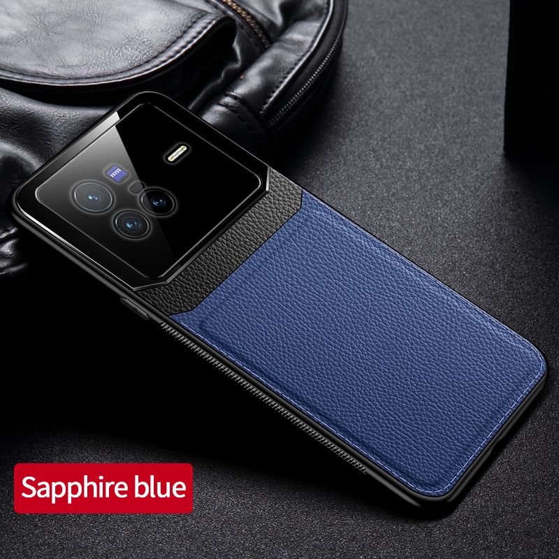 KEYSION mode étui antichoc pour VIVO X80 Pro 5G PU cuir miroir verre Silicone souple téléphone couverture arrière pour IQOO 9 Pr_voghion.com