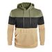 Felpa con cappuccio casual a maniche lunghe da uomo con design a blocchi di colore - Felpa comoda ed elegante per l'autunno e l'inverno_voghion.com