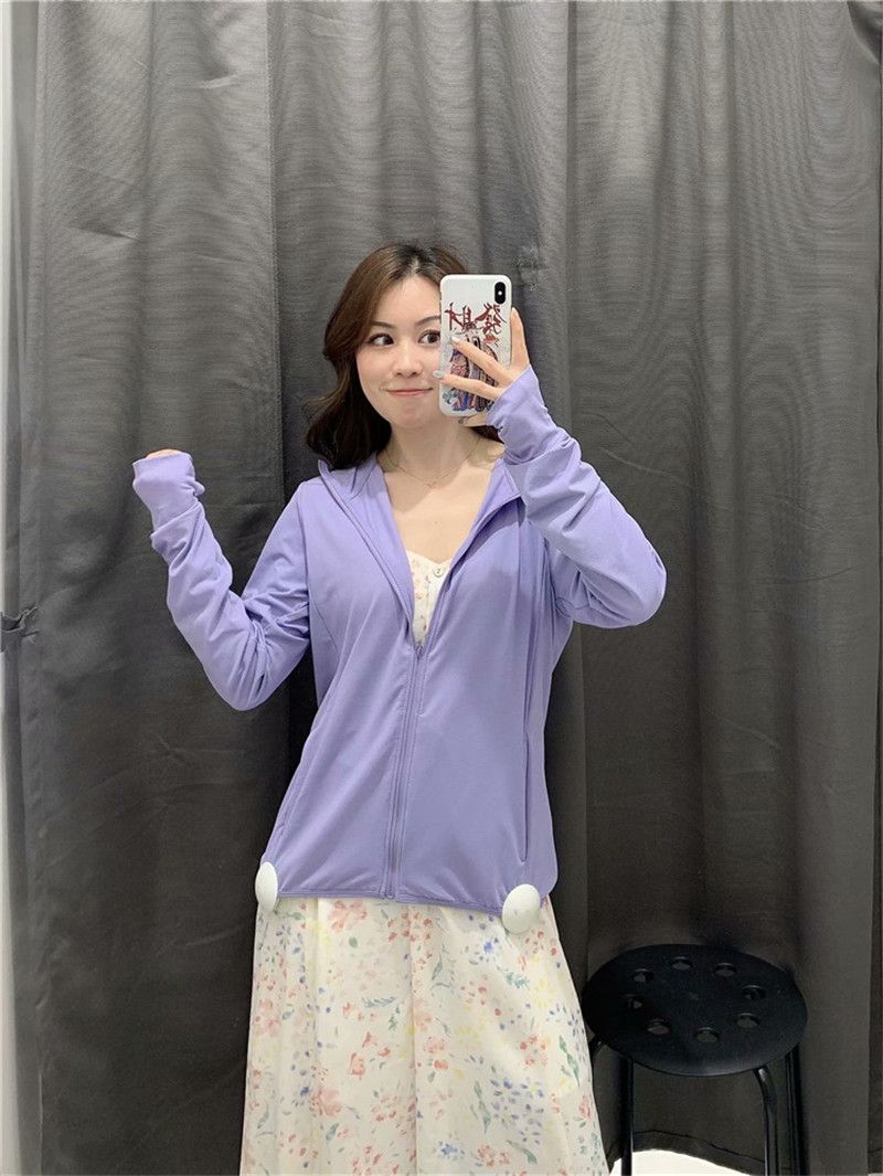 Maglietta anti-ultravioletti con cappuccio in seta ghiacciata e aria condizionata, indumenti ad asciugatura rapida_voghion.com