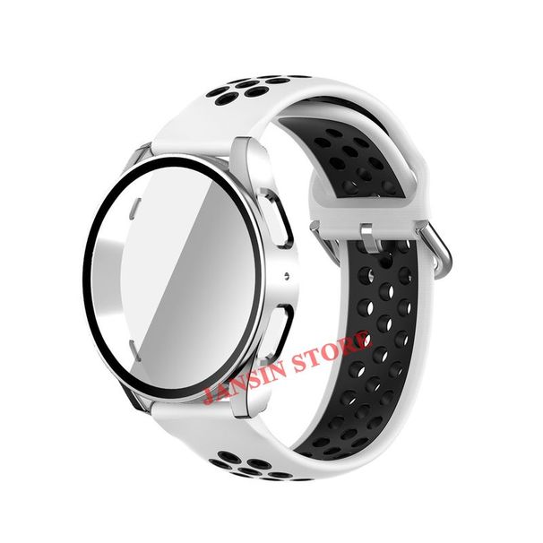 Silikoonist rihmaümbris Samsung Galaxy Watch 7 6 5 4 hingav spordirihm Galaxy 7 jaoks 40 mm 44 mm karastatud klaasist kaitseraua kate_voghion.com