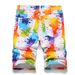 2024 Summer New Vibrant Casual Digital Print Candy Stretch Denim Shorts For Men_voghion.com