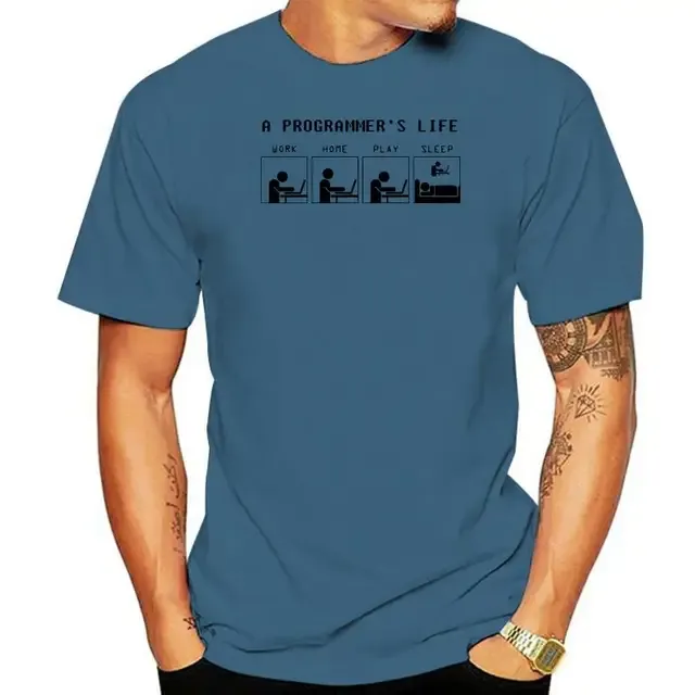 Computer Code Leben T Hemd Ingenieur Programmierer T-shirt Vintage Ästhetischen Männer Bedruckte Neue Tees Drop Shipipng_voghion.com