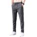 Herrenbekleidung Gerade Bein vielseitige Freizeithose Herren 2024 Sommer neue lockere Anzug lange Hose Herren Eisseide dünn High-End_voghion.com