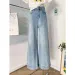 Retro Blue Versatile Wide Leg Jeans Elastic High Waist Design Women's Draping Pants Slimming Effect Made In China_voghion.com