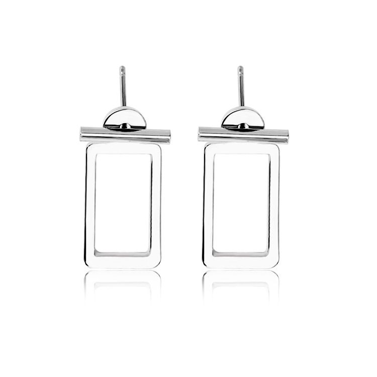 Set di orecchini geometrici rettangolari cavi curvi e combinati, accessori per le orecchie_voghion.com