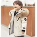 Mutter & Kinder Daunenbaumwoll-Sportjacke Dicker Mantel Winterpufferjacke mit Kapuze – Verdickter Polyester-Baumwollmantel für Jungen & Mädchen (120-160 cm)_voghion.com