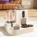 Distributore di cibo per gatti 2 in 1, acqua e cibo integrati, distributore di cibo e acqua per gatti completamente automatico, simpatico distributore di acqua_voghion.com