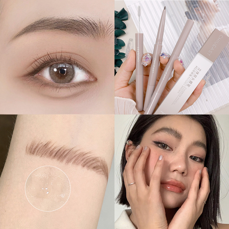 Ended Ultra Double Fine Eyebrow Pencil Waterproof Long Lasting No Blooming Eyebrow Styling Soap Brows Gel_voghion.com