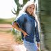 Damenbekleidung Sommer New Style Rüschen Kurzarm Tops für Frauen Lose Casual Style Jeansjacke_voghion.com